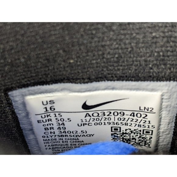 Nike Alpha Menace Pro 2 Mid Football Blue Black Men's Size 16 NEW - Picture 8 of 8